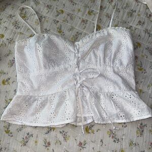 Cute white top for girls teen 
coquette 
crop top